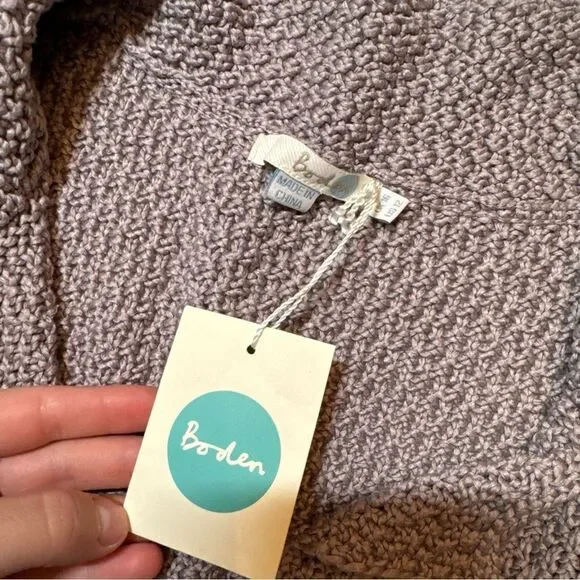 Boden Size 12 Cardigan Sweater Purple Lilac Chunky Knit Cottagecore New! - Picture 6 of 10